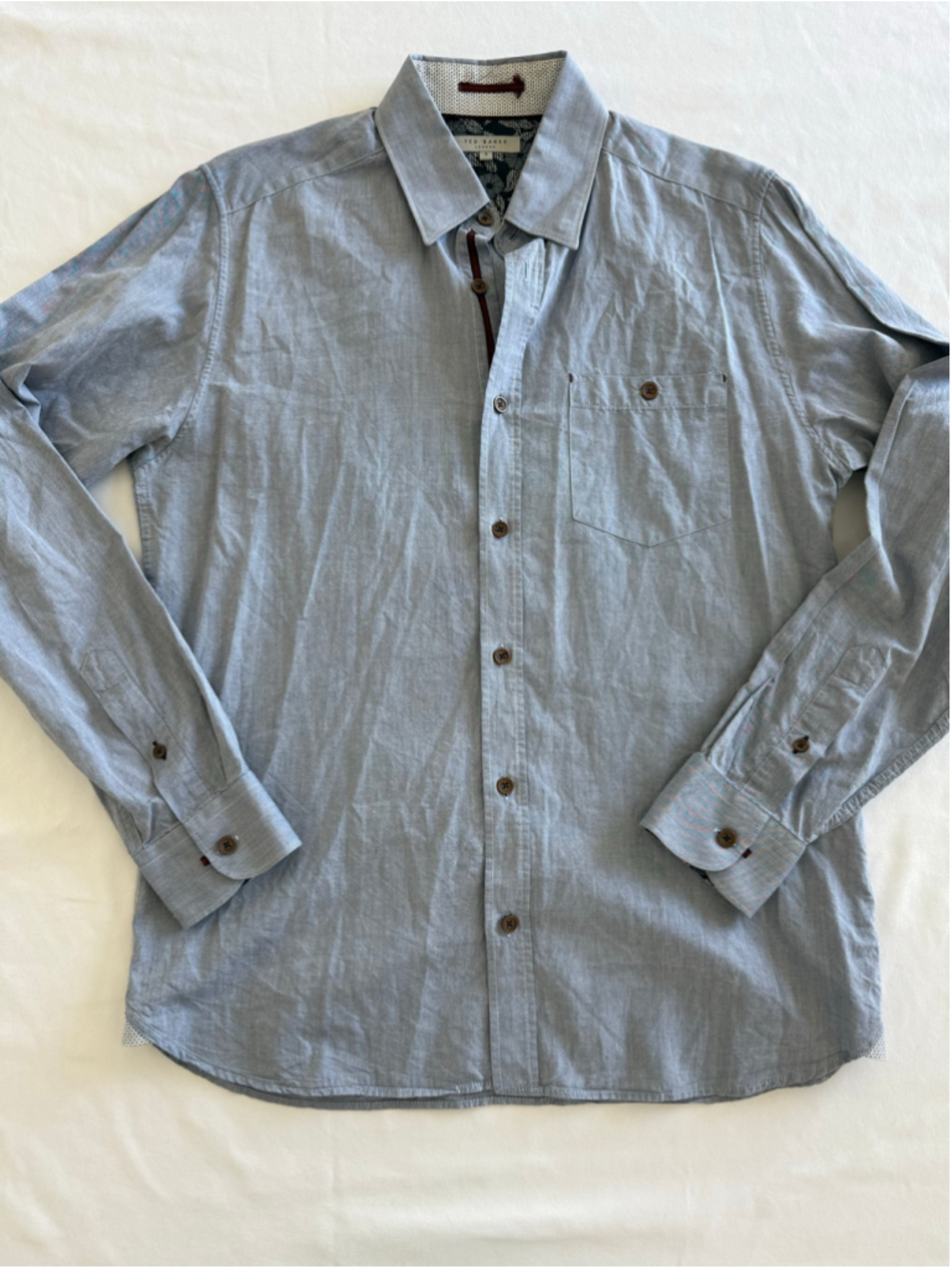 Men's Ted Baker Casual Button Down Shirt Size M Blue Black